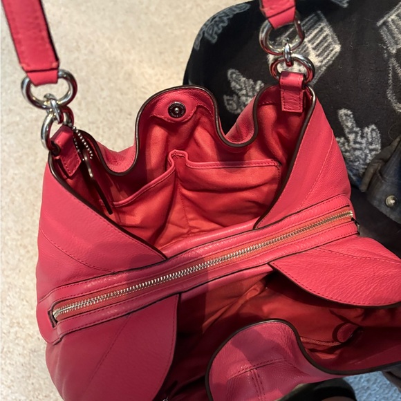 Coach Phoebe Hot Pink Leather Shoulder Bag - Picture 8 of 11